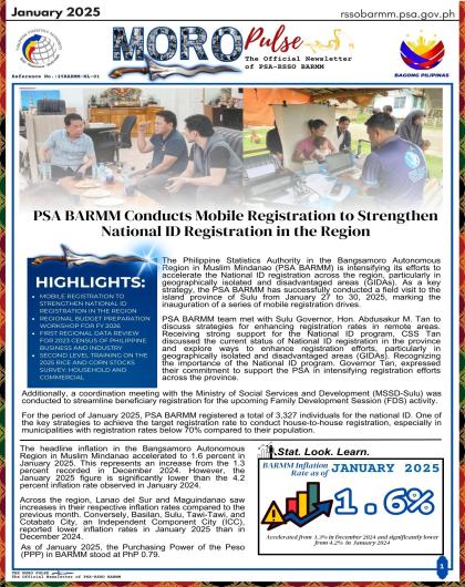 Moro Pulse-The Official NL of RSSO BARMM January 2025 Edition